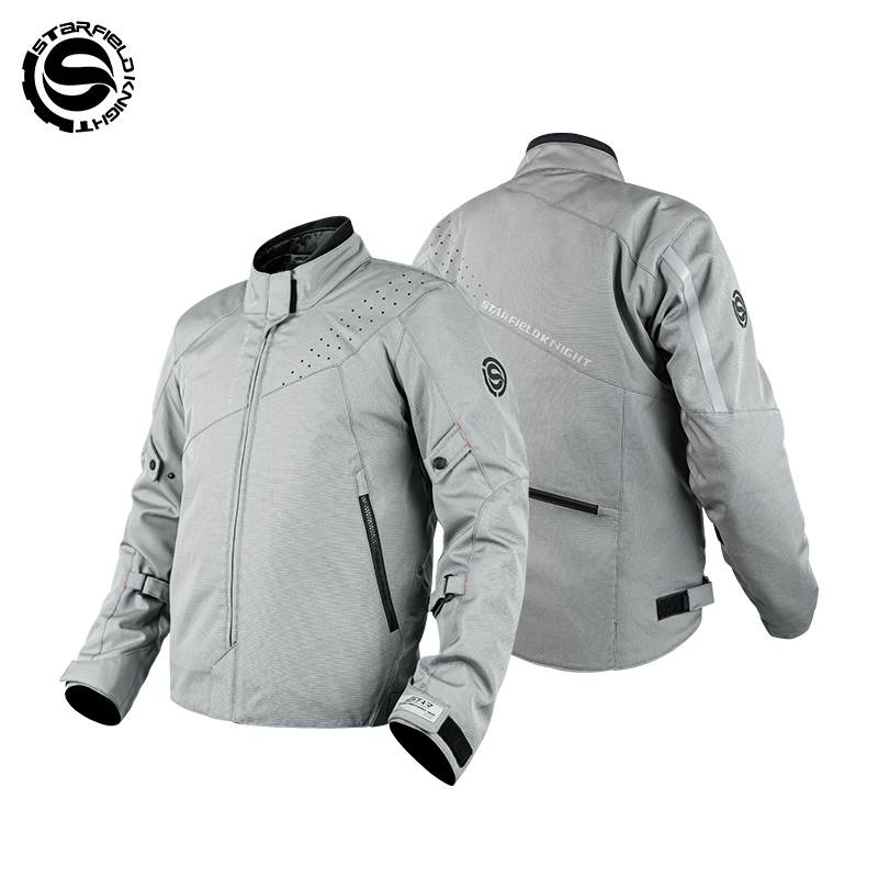 Summer Knights Clothing - SFK grijze motorrijkleding herenjas lente en