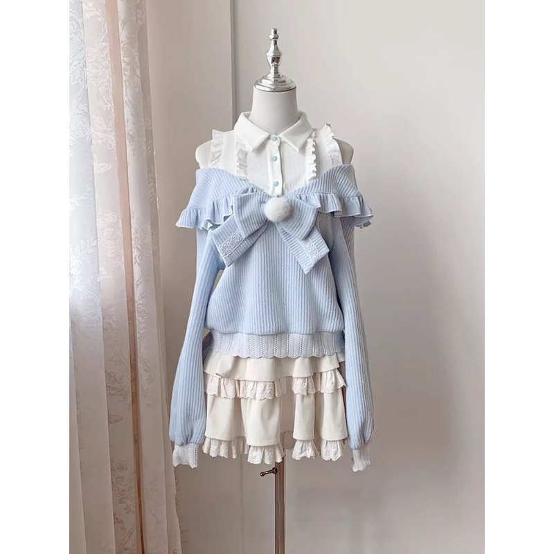 Off Shoulder Blouse - Kawaii Soft Girl Lolita 2-delige set