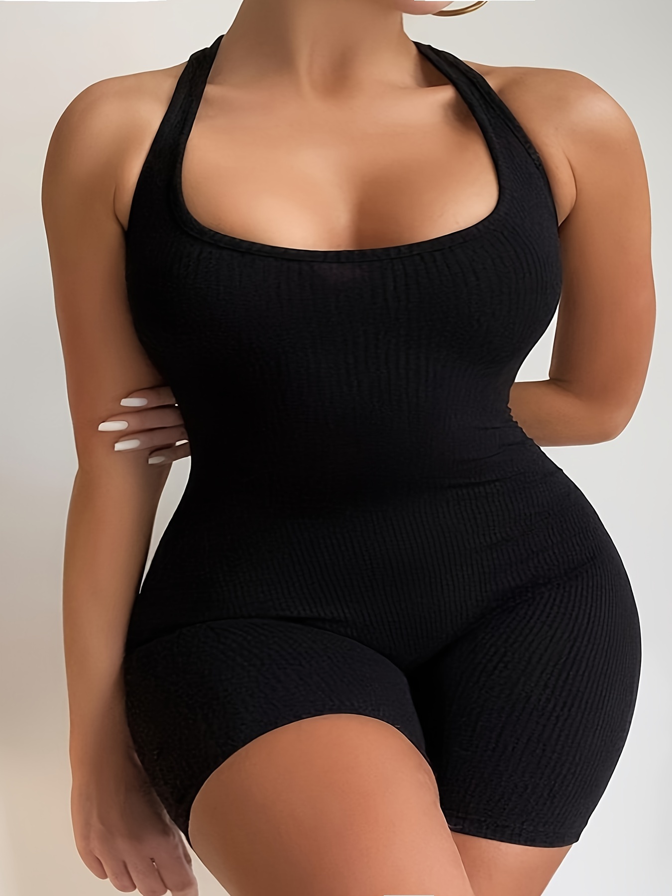 Summer Clothing Plus - Plus Size Nieuwe Zomermode Zwart Halter