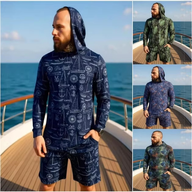 Summer Clothing Beach - 2026 Nieuwe camouflageprint unisex tweedelige set