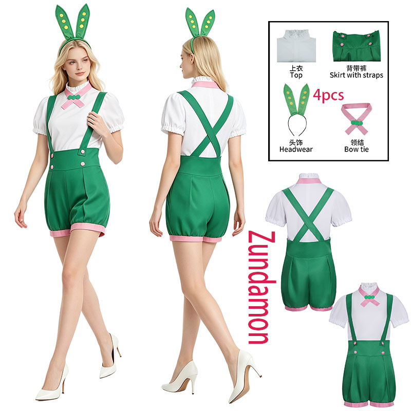 Romper Playsuit Women - WHH Anime Zundamon Cosplay Kostuum Top