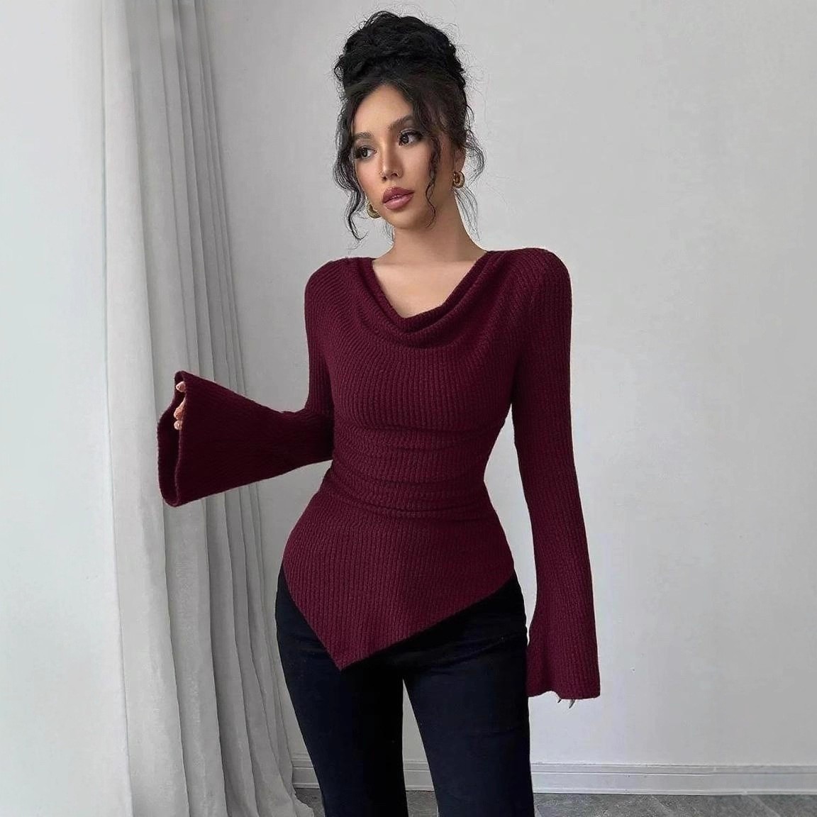 Damesblouse met lange mouwen E - Off Shoulder Blouse recensie en prijs