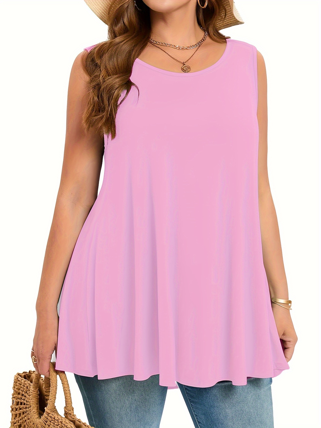 Grote maten eenvoudige effen t - Summer Clothing Plus recensie en prijs
