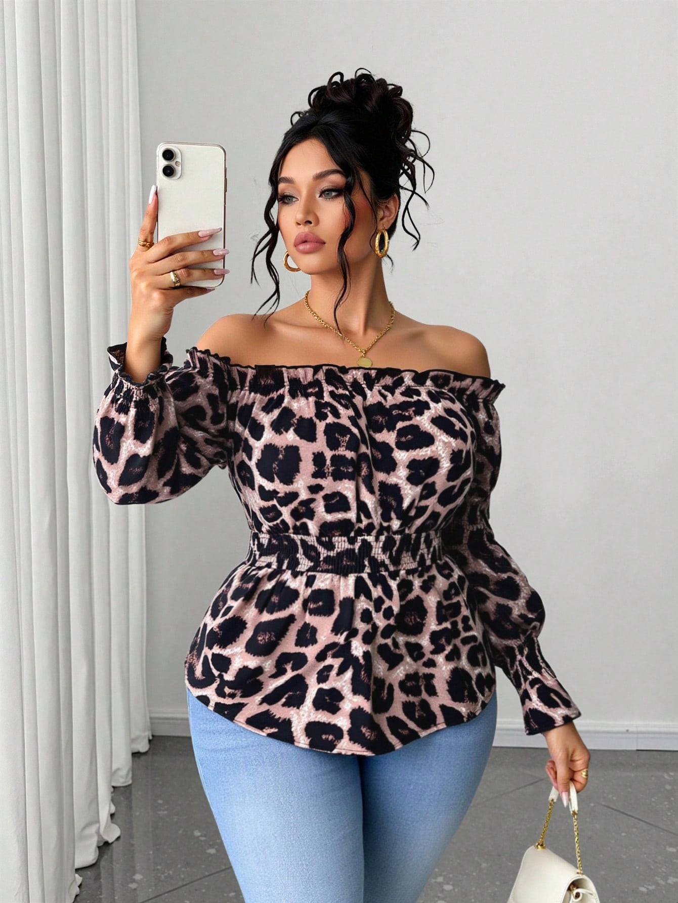 Plus size dames blouse met lui - Off Shoulder Blouse recensie en prijs