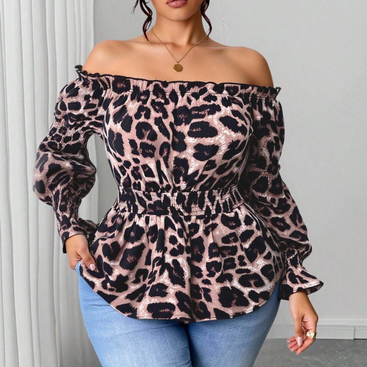 Plus size dames blouse met lui - Off Shoulder Blouse recensie en prijs