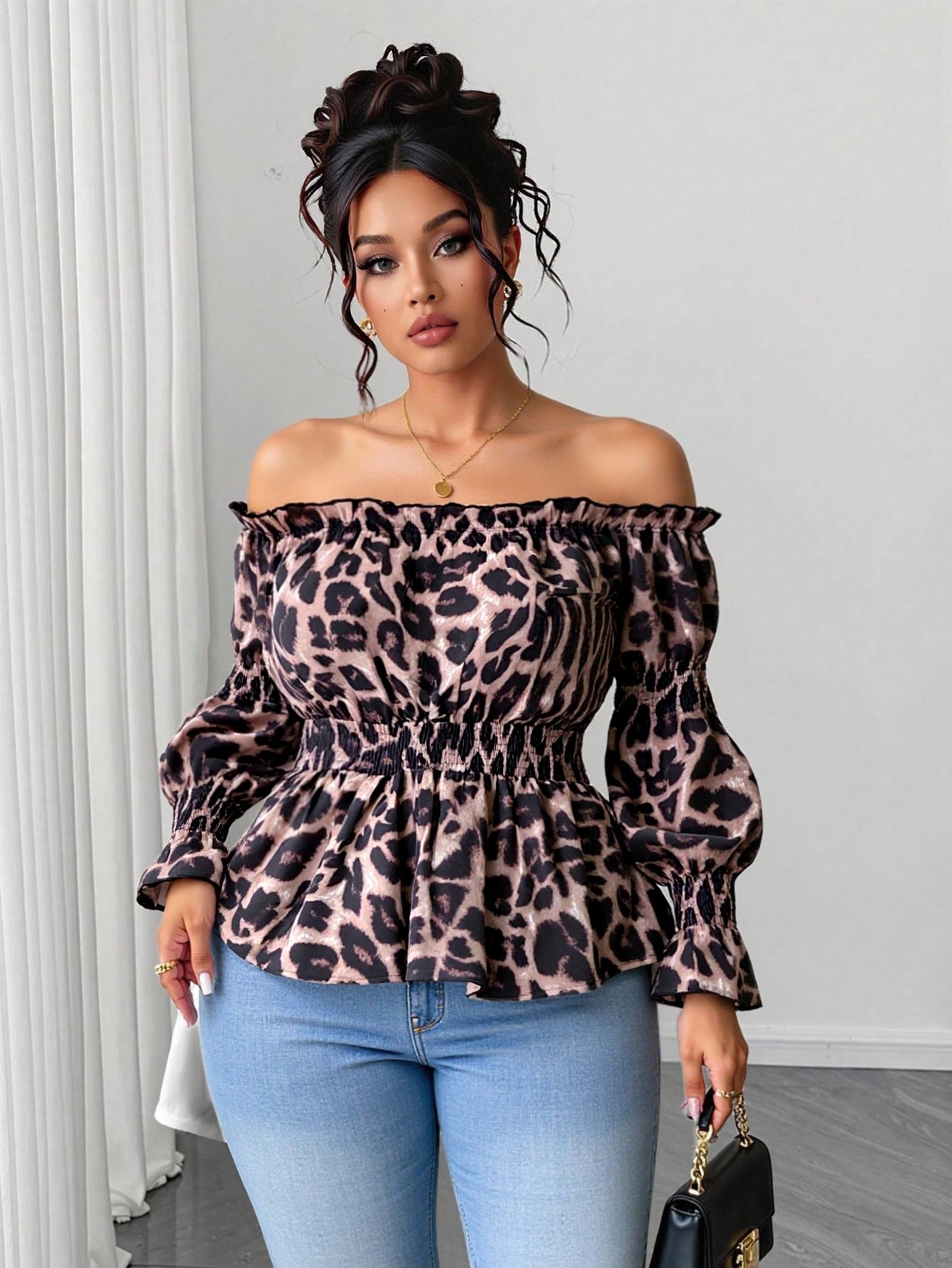 Plus size dames blouse met lui - Off Shoulder Blouse recensie en prijs
