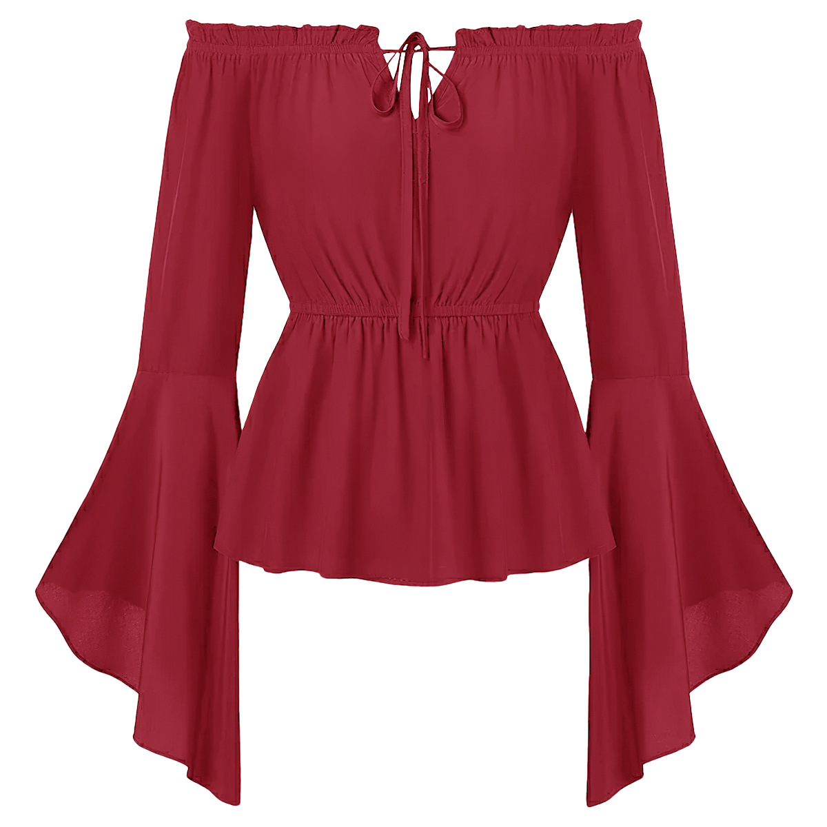 Off-shoulder middeleeuwse kost - Off Shoulder Blouse recensie en prijs