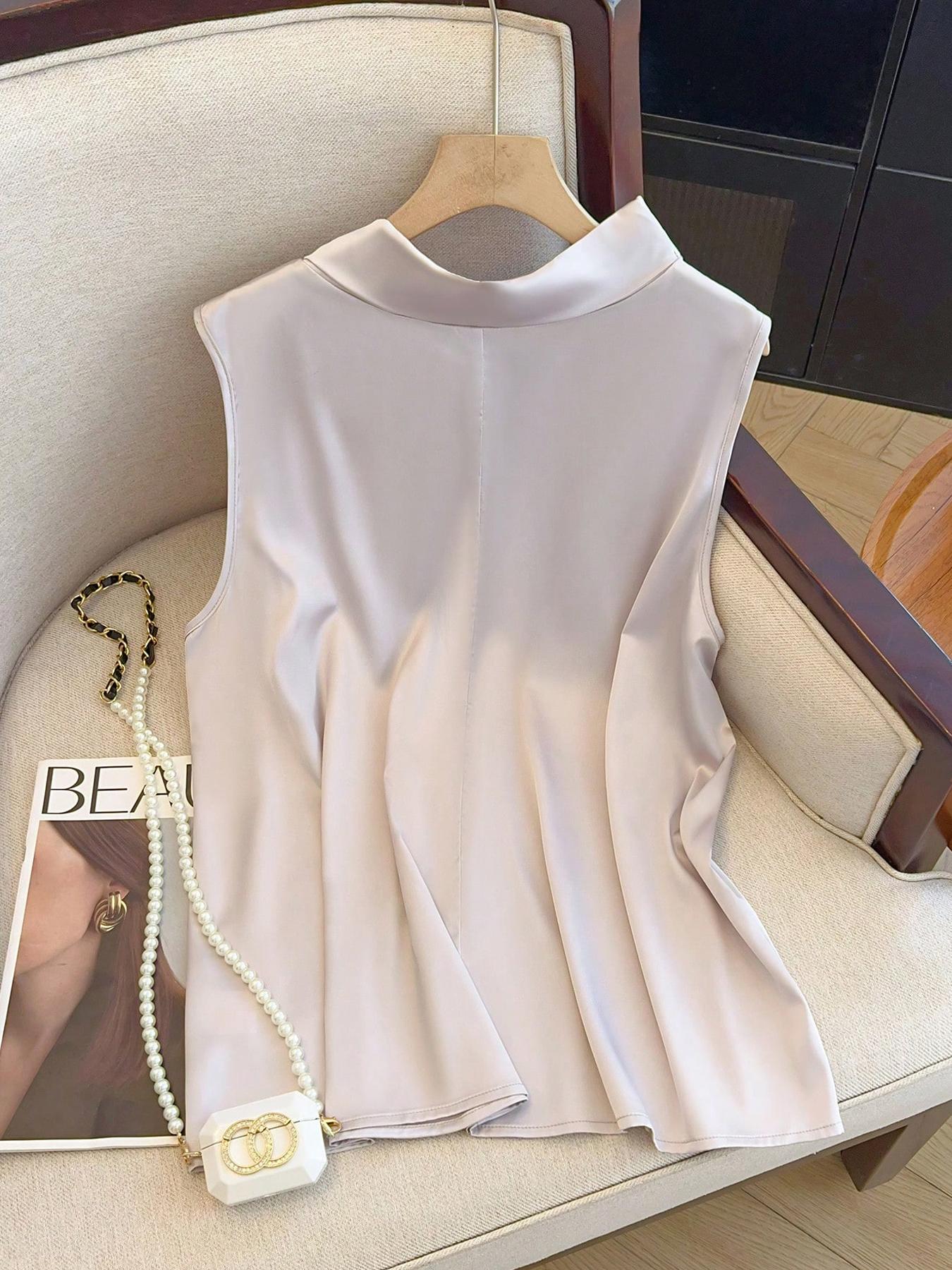 【Plus Size】 Effen top met stri - Summer Clothing Wear recensie en prijs