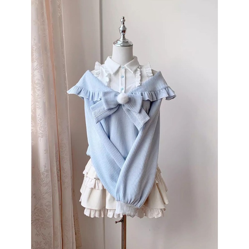 Kawaii Soft Girl Lolita 2-deli - Off Shoulder Blouse recensie en prijs