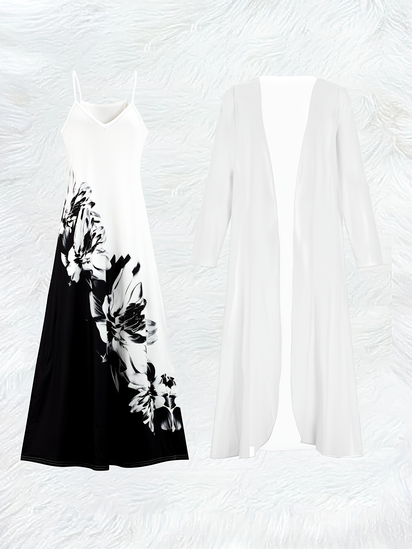 Casual zwart-wit bloemenprint  - Summer Clothing For Older Women recensie en prijs