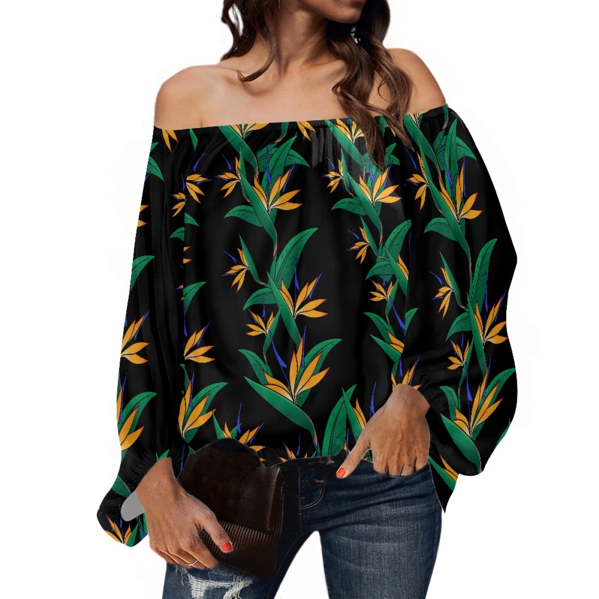 Polynesische tribale kleding S - Off Shoulder Blouse recensie en prijs