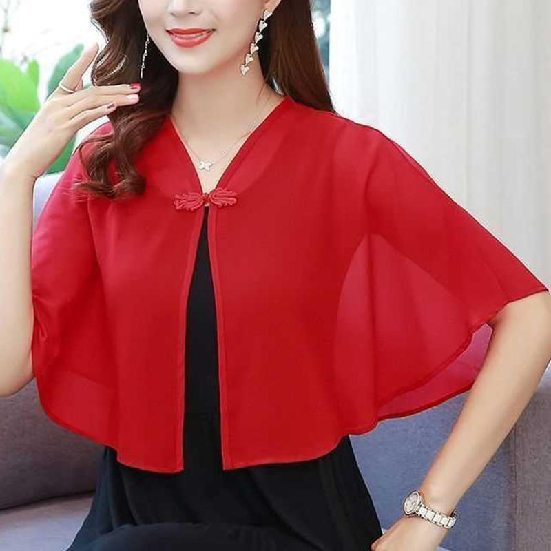 Lente chiffon korte bovenkledi - Summer Clothing Wear recensie en prijs