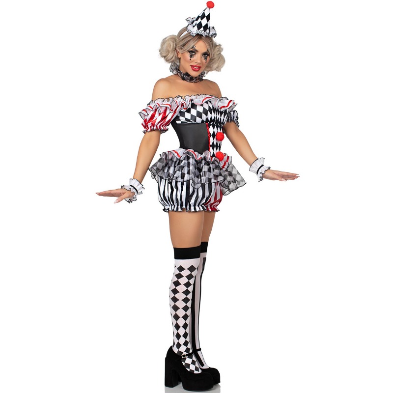 Vrouwen Clown Cosplay Kostuum  - Romper Playsuit Women recensie en prijs
