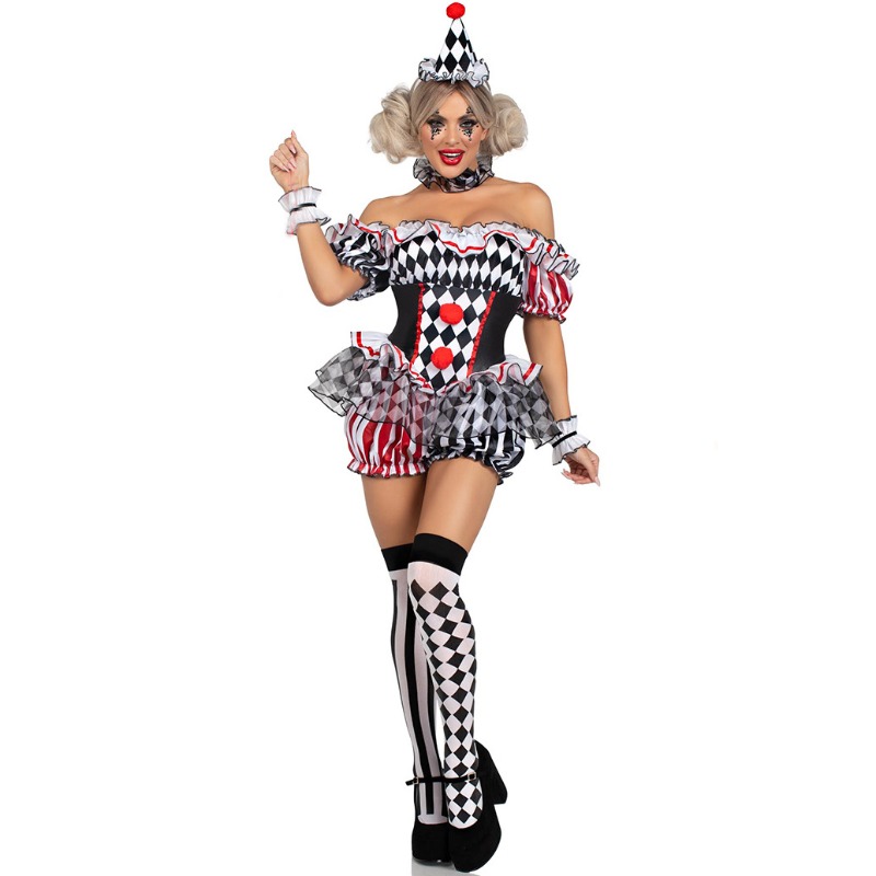 Vrouwen Clown Cosplay Kostuum  - Romper Playsuit Women recensie en prijs