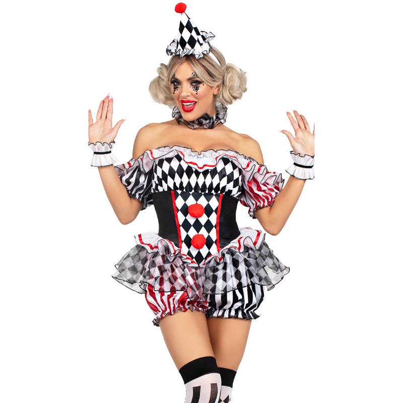 Vrouwen Clown Cosplay Kostuum  - Romper Playsuit Women recensie en prijs